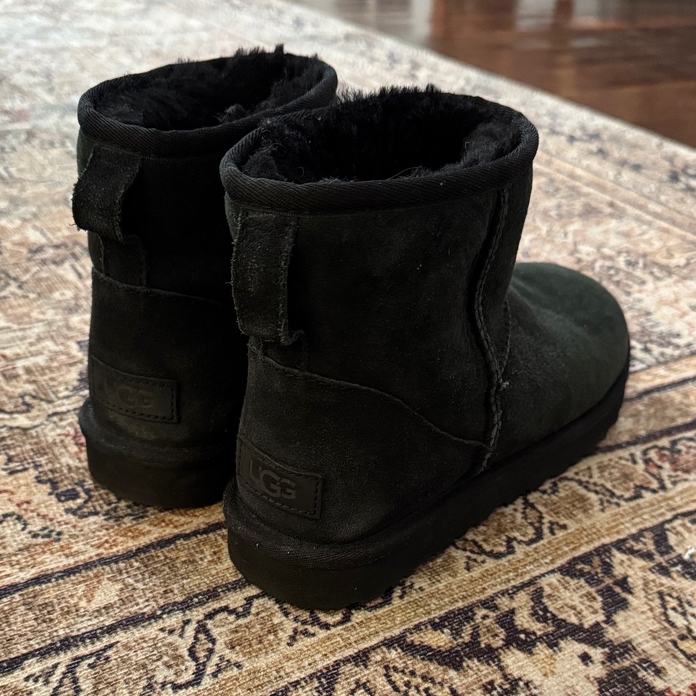 UGG Mini Black Boots size 8